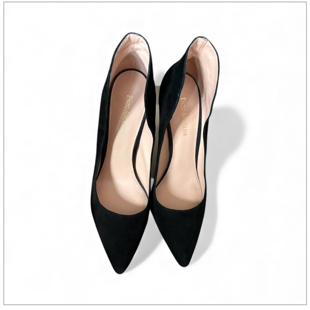Enzo Angiolini Black Suede Heels